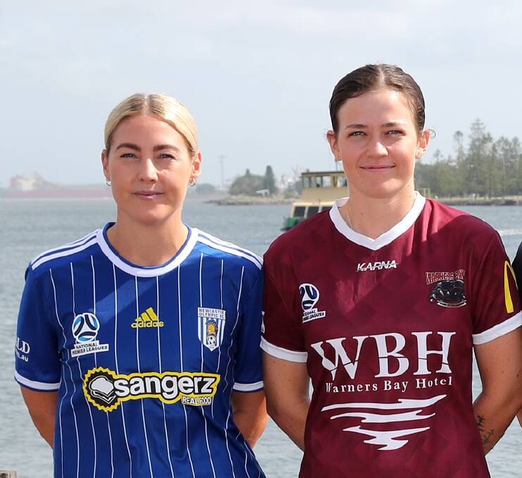 Olympic's Laura Hall and Warners Bay recruit Ayva Steel will go head to head in round one of NPLW NNSW this Sunday. Picture by Peter Lorimer
