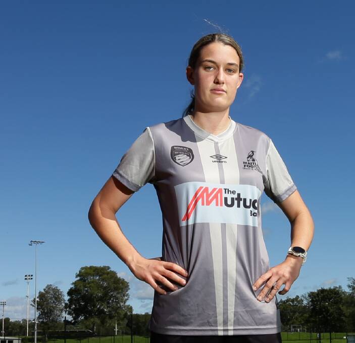 Kaitlin Radstaak returns to bolster the Maitland defence this weekend in Herald Women's Premier League round three. Picture: Jonathan Carroll