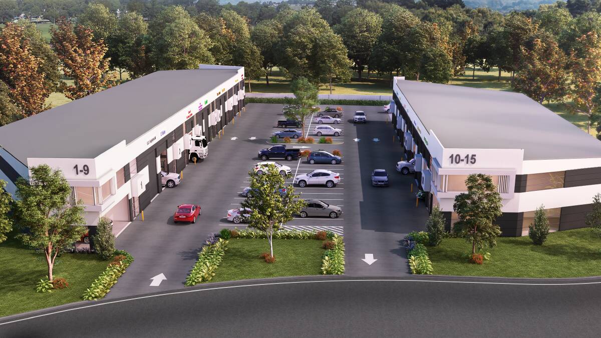 OFF THE PLAN: An artist's impression of the industrial development Edgeworx in Edgeworth's Aluminium Close. There will be 15 warehouse units in total.