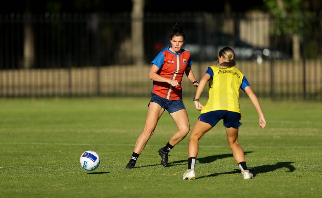 Jets defender and rising star Kirsty Fenton is in the Young Matildas squad set to play New Zealand in Auckland on Sunday. Picture: Jonathan Carroll