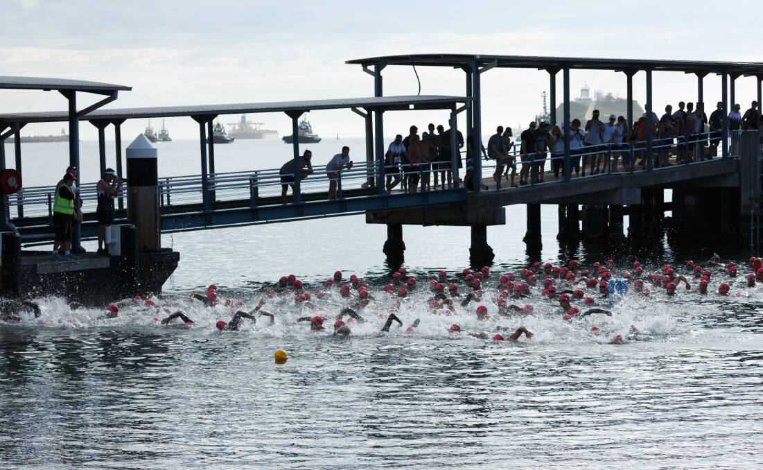 UNIQUE OPPORTUNITY: The Sparke Helmore Newcastle City triathlon gives swimmers the chance to take the plunge in Newcastle harbour. Picture: Max Mason-Hubers