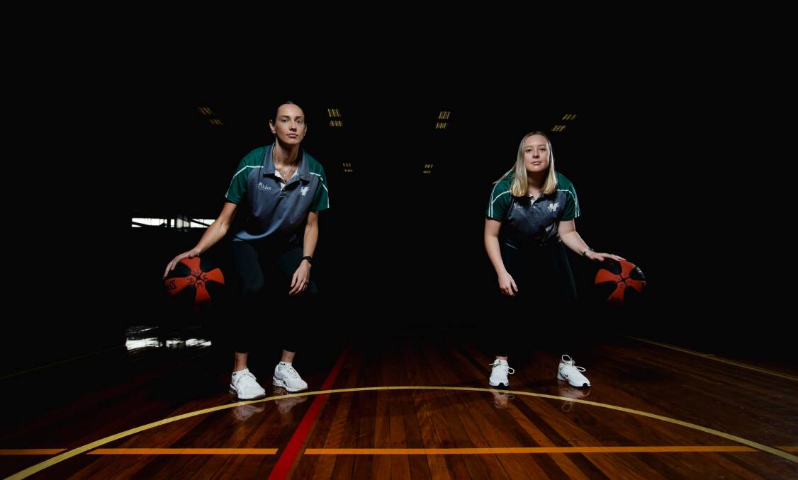 KEY ROLES: Hunters youth league players Rachael McGinniskin, left, and Emily Crampton are eyeing a championship double. Picture: Marina Neil