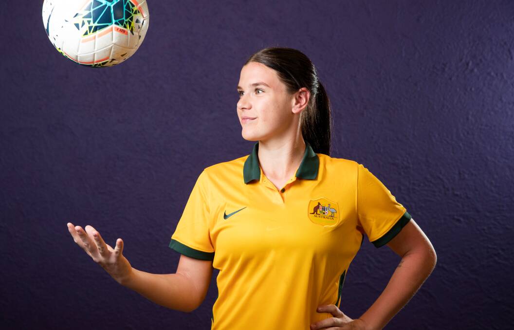 FOCUSED: Kirsty Fenton is in the Young Matildas squad for the FIFA U-20 Women's World Cup. Picture: Ann Odong, Football Australia