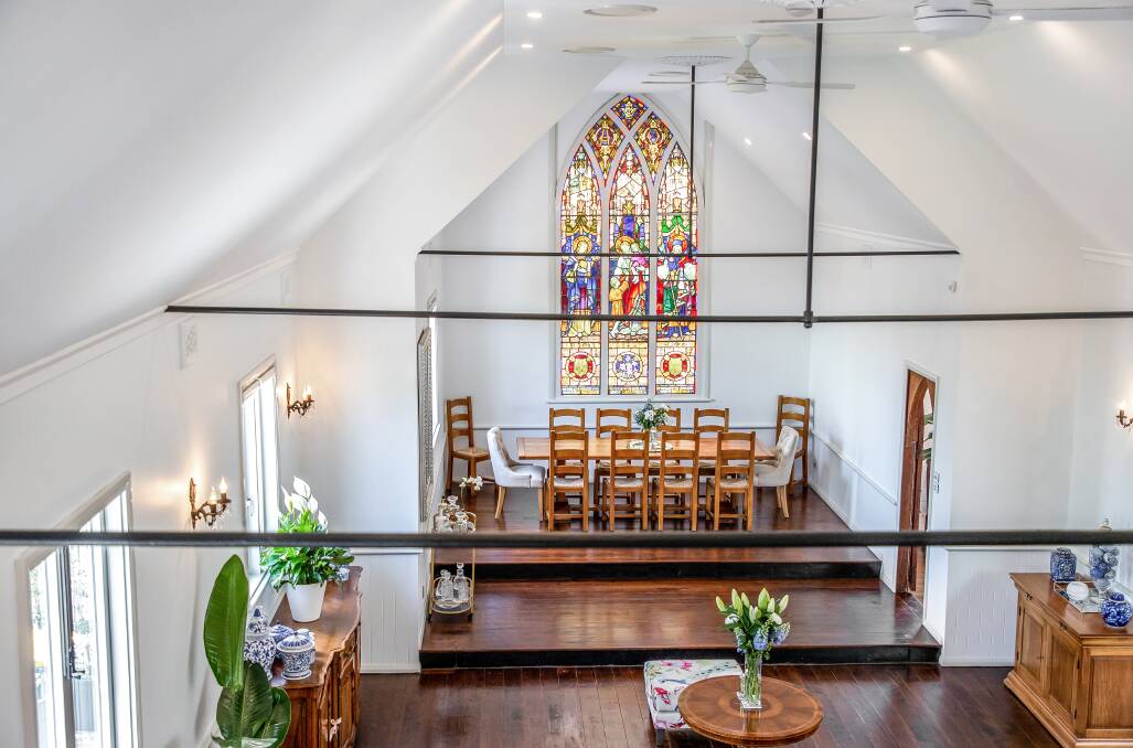 The former St Thomas' Anglican Church in Carrington has been converted into a residence. Images supplied