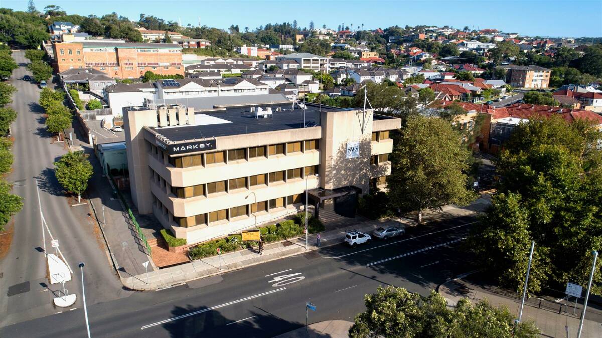 FULLY LEASED: This three-level office building on the corner of Darby and Tyrrell streets is owned by the Steggles family and is appealing to investors.