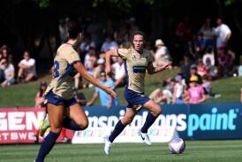 Emily van Egmond in action for the Newcastle Jets in December during a four-match guest stint. Picture by Peter Lorimer
