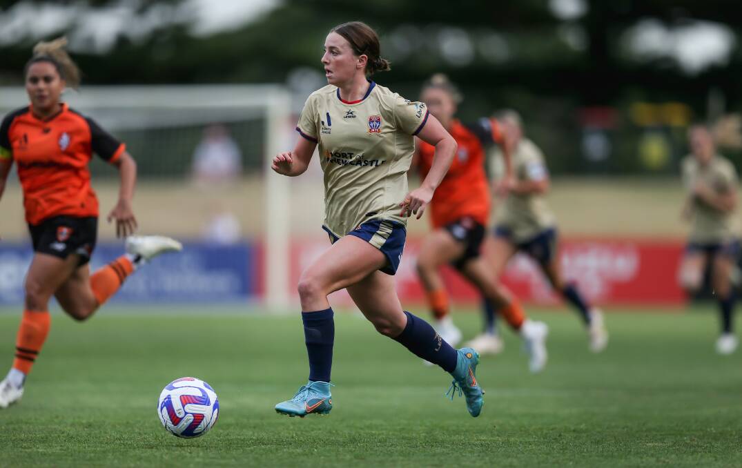 Chicago Red Stars forward Sarah Griffith was sidelined last weekend with a back complaint as the Newcastle Jets downed Adelaide 2-0. Picture by Marina Neil
