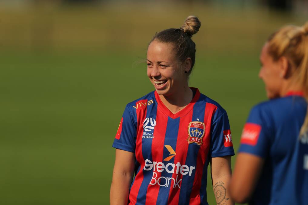 READY: Jets striker Jenna Kingsley is keen to take on Melbourne City this weekend. Picture: Max Mason-Hubers