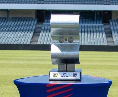 The F3 Derby trophy being contested between Newcastle and Central Coast A-League Women's sides. Picture supplied