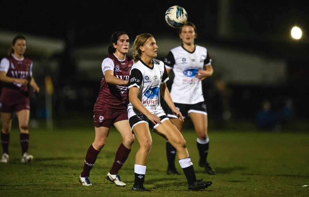 GOOD FORM: Bronte Peel was Maitland's leading scorer last year and is again heading up a firing attack in NPLW Northern NSW. Picture: Marina Neil