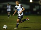 TREBLE: Chelsea Greguric scored a hat-trick against New Lambton on Wednesday night as Maitland secured their first points in four weeks. Picture: Marina Neil