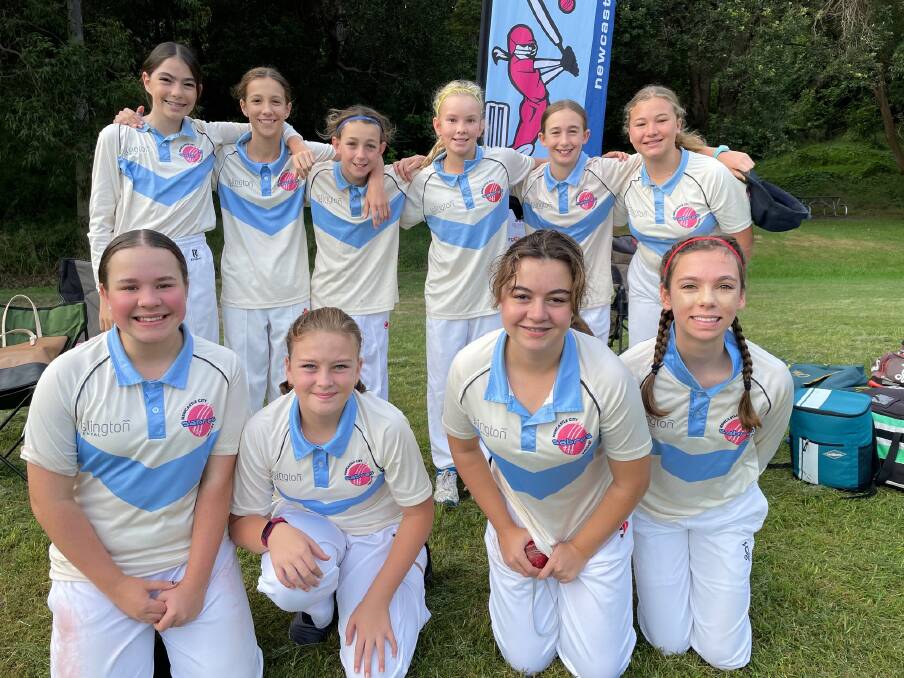The Newcastle City Pink team who won the Newcastle Junior Cricket Association under-12 division three final. Picture: supplied