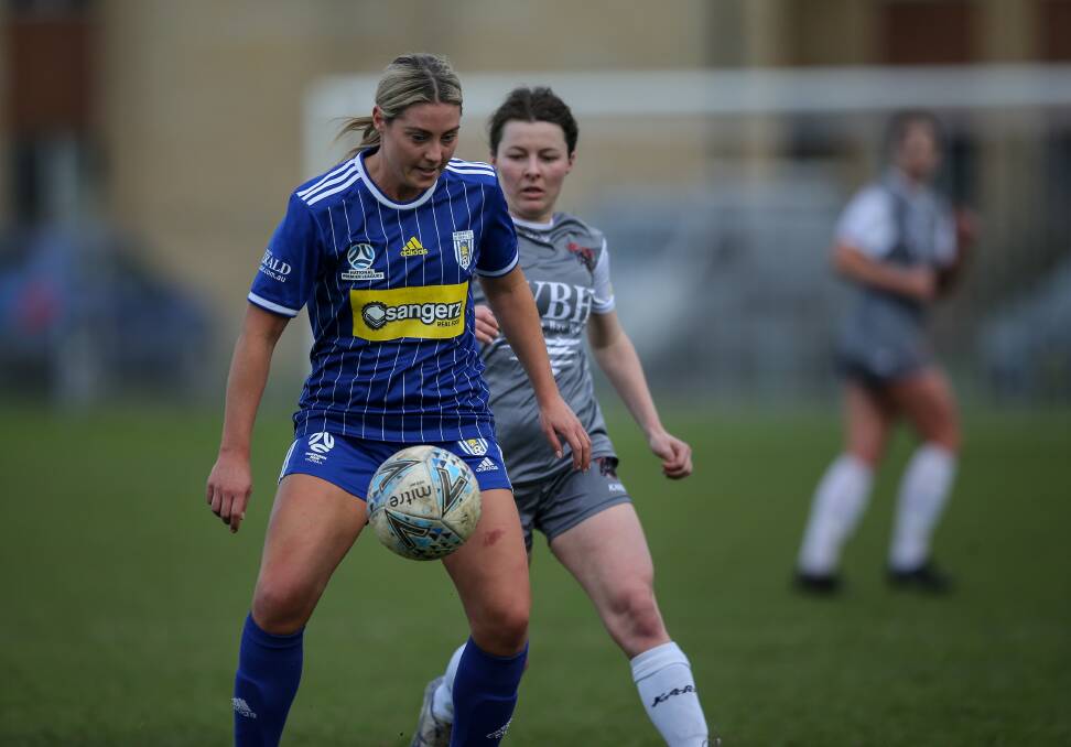 Captain and midfielder Laura Hall says Newcastle Olympic will take plenty of confidence into their grand final showdown with premiers Warners Bay this weekend. Picture: Marina Neil