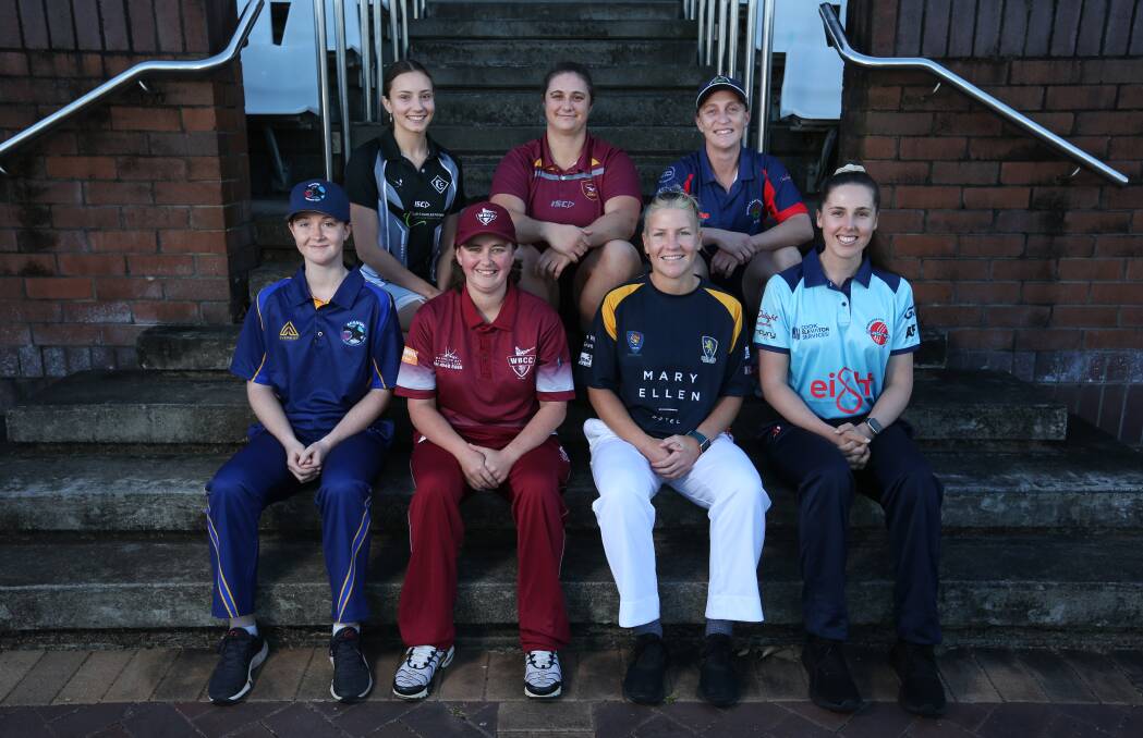 Waratah captain Emma-Jayne Howe, back right and pictured at the NDCA season launch, and Newcastle City skipper Kirsten Smith, front right, enjoyed playing the women's final at No.1 Sportsground. Picture by Simone De Peak