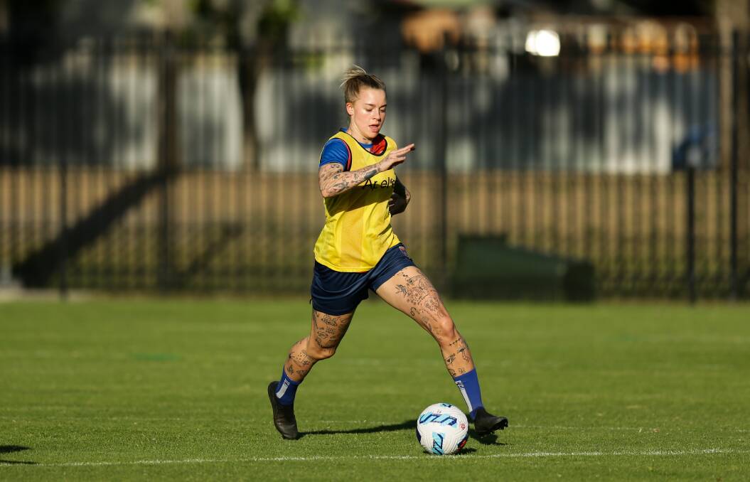 EXTRA TIME: Norwegian attacker Marie Dolvik Markussen was back in training this week after missing the Jets' 1-1 draw with Perth last Sunday at No.2 Sportsground. Picture: Jonathan Carroll