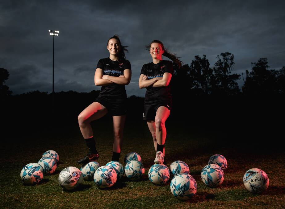 Amy Gosling, left, will play in her first top-grade grand final on Sunday while it will be the third for Warners Bay teammate and captain Elodie Dagg, right. Picture by Marina Neil