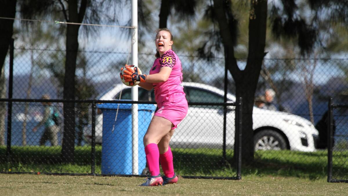 Warners Bay's Georgia Cooksey made her first-grade debut in Herald WPL from the bench against Thornton on Sunday. Picture: Jeff Keating