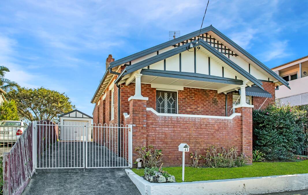 POTENTIAL: This two-bedroom brick home in Merewether's Merewether Street has a guide of $850,000 and is open for the first time today.