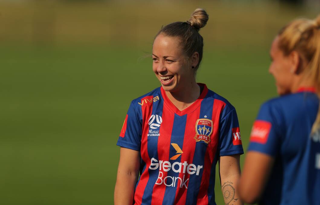 Jets striker Jenna Kingsley has signed with Newcastle Olympic for the Herald Women's Premier League. Picture: Max Mason-Hubers