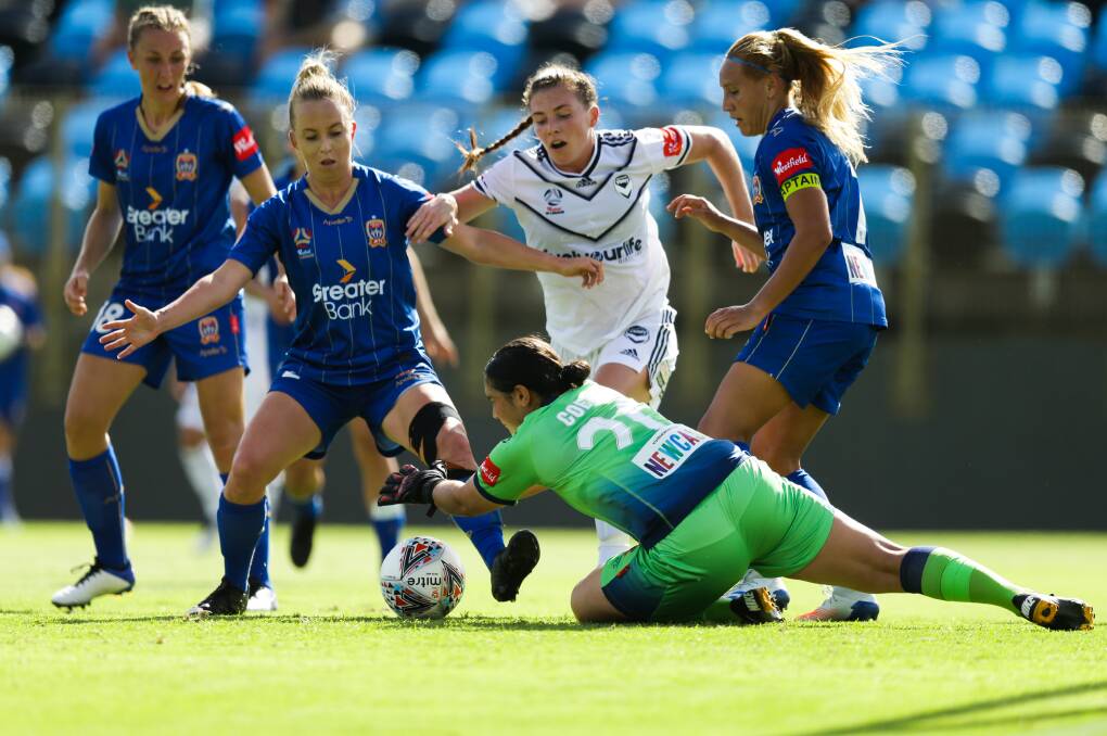 TOUGH HIT-OUT: The Jets have played Melbourne Victory in their past two outings. The W-League's third-placed team have no shortage of attacking threats. Picture: Jonathan Carroll