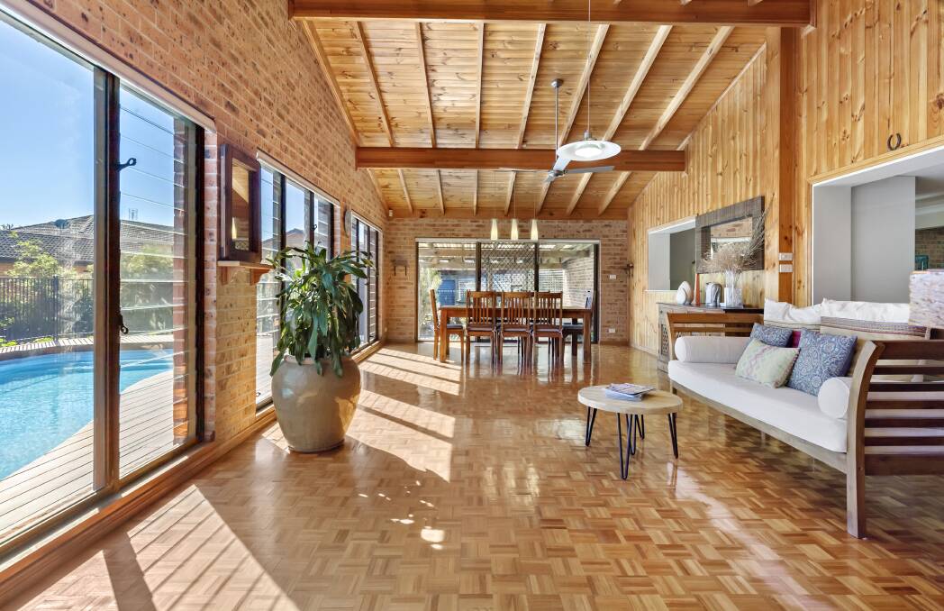 This spacious Caves Beach home has been listed with a guide of $1.2 million to $1.3 million.
