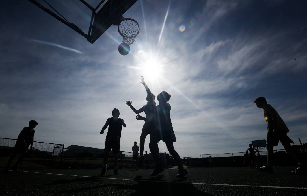 Challenging friends or family to a game of 3v3 basketball can get you moving and also into the Olympic spirit. Picture: Morgan Hancock