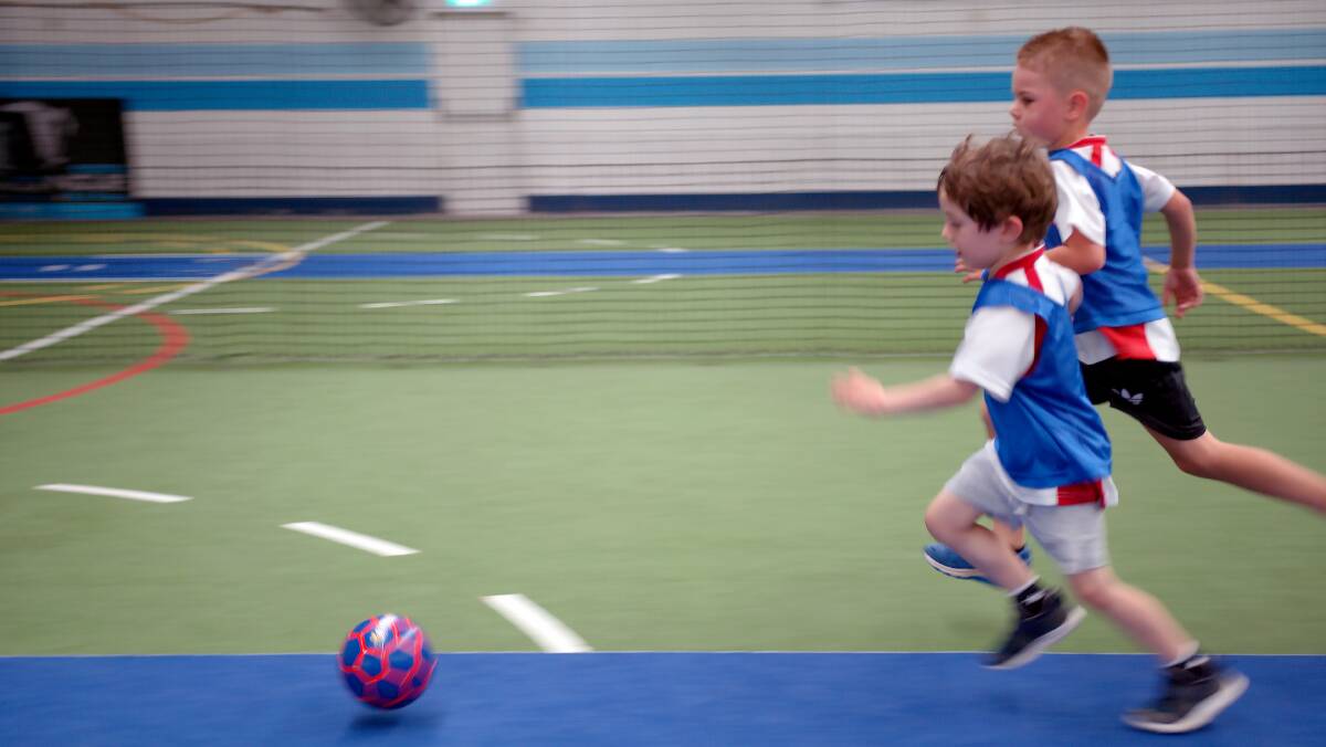 Soccajoeys aims to develop fundamental movement skills and body awareness as well as a healthy sense of self-confidence and well-being for pre-school and primary school aged children. Picture: Aaron Haberfield
