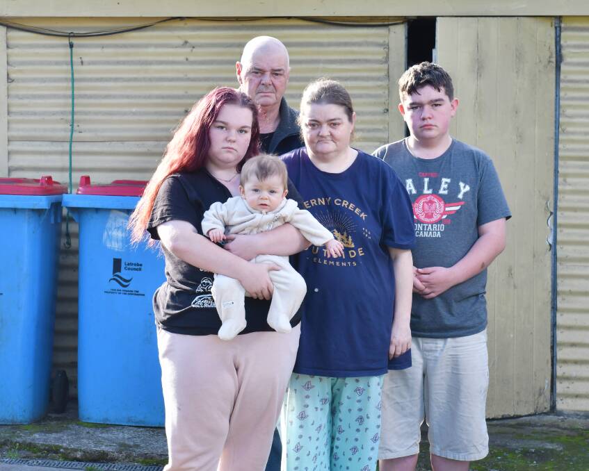 CROWDED HOUSE: Phoebe, Axel, Kristy and Wyatt Roberts have been staying with Ms Roberts' parents while she recovers from open heart surgery. Picture: Brodie Weeding