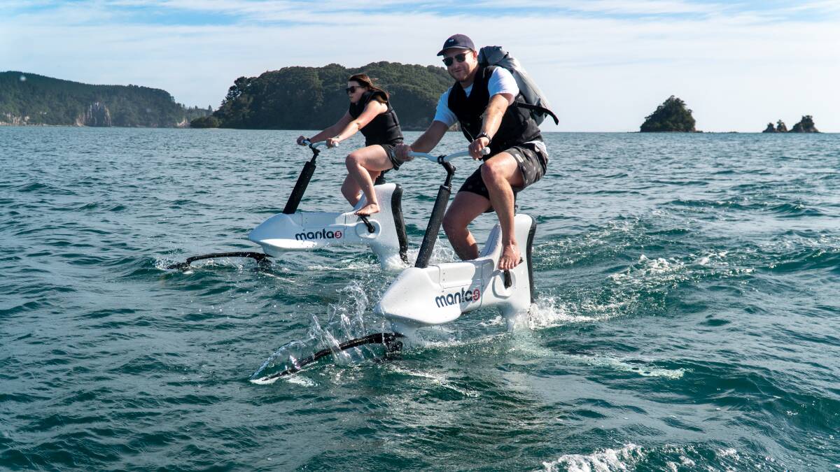Manta5 provides a cycling experience on water. Picture courtesy of futuremovement.co.