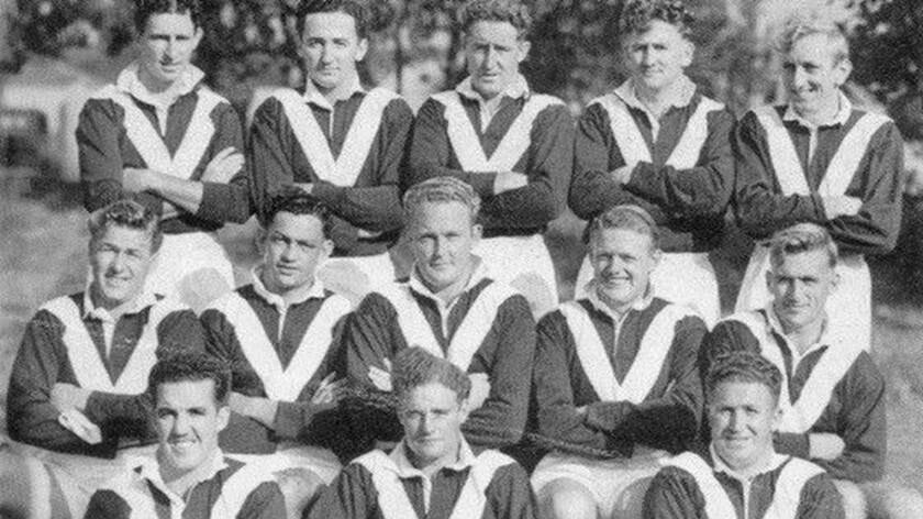 GROUNDBREAKERS: Manly's inaugeral first grade team in 1947. Picture: Supplied