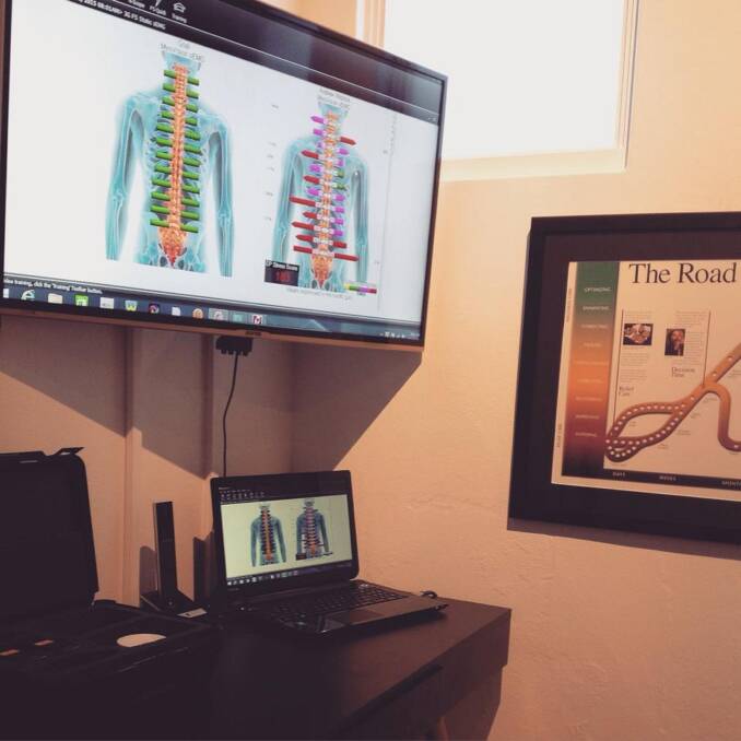 Tech at work: The Myovision technology at Life Rebel Chiropractic is giving a far greater understanding of the root cause of pain for patients.