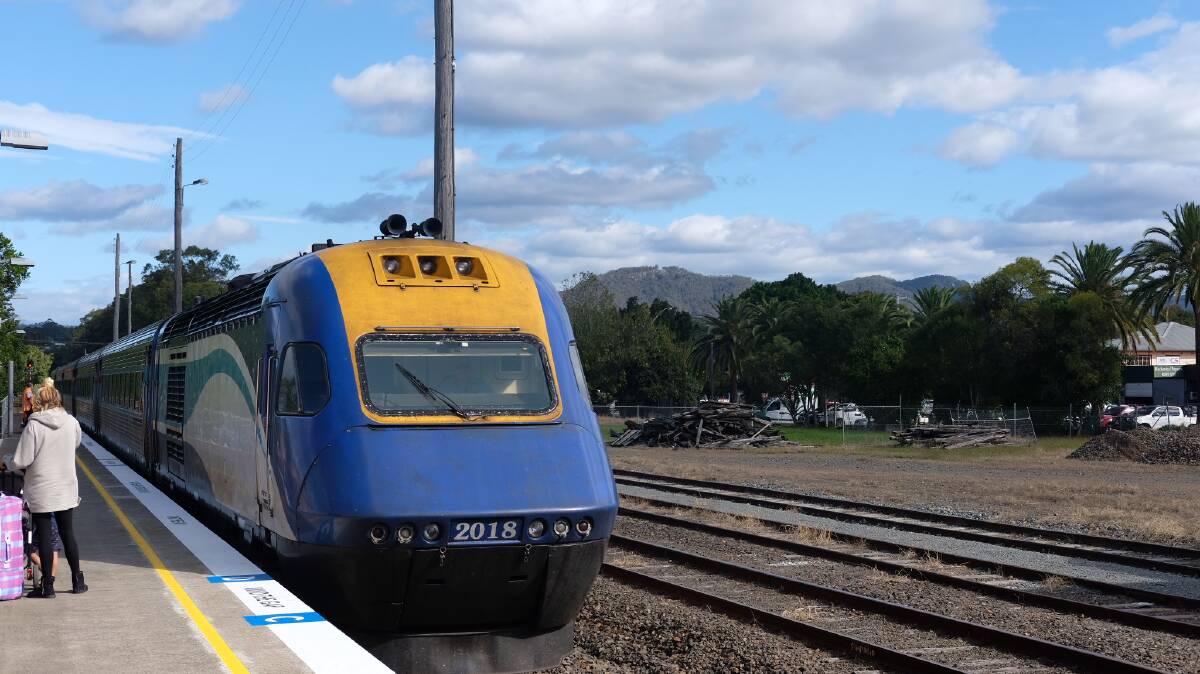 URGENT REPAIRS: An XPT train on the North Coast line. 