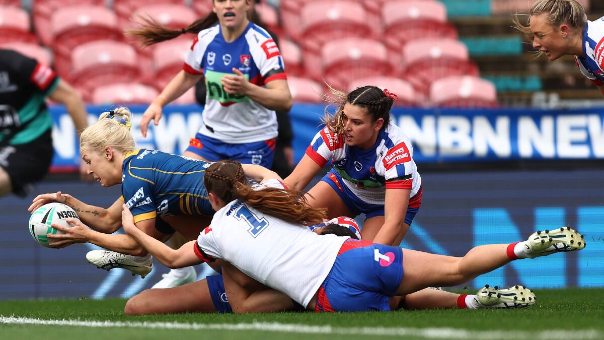 Rikeya Horne scores Parramatta's first try. Picture by Getty Images