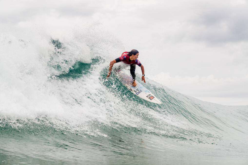 HEAT WINNER: Sally Fitzgibbons in the water at Narrabeen. Picture: WSL