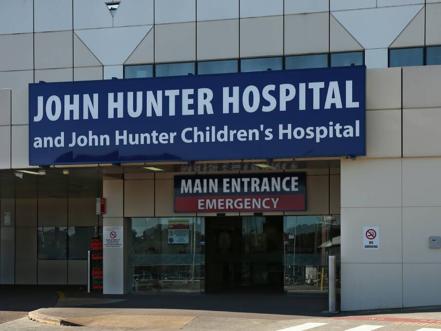 EXTRA STAFF: The entry to the emergency department at John Hunter Hospital.