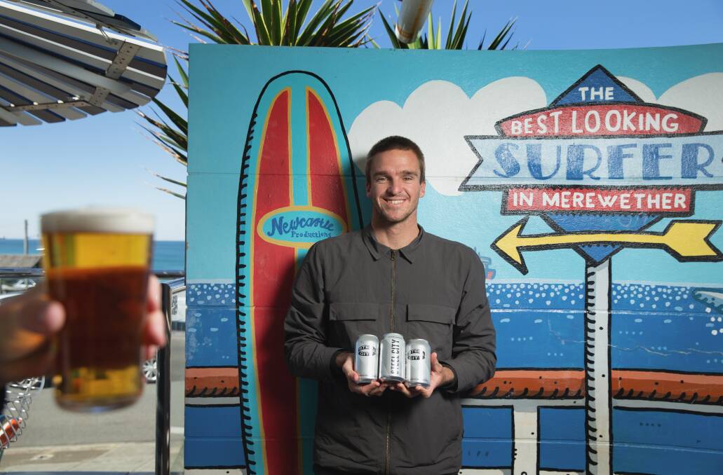 STAR POWER: Ryan Callinan promoting the beer last month. Picture: Marina Neil