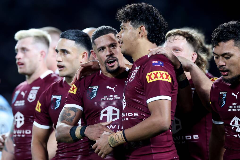 MASTER AND APPRENTICE: Dane Gagai and Selwyn Cobbo. Picture: Getty Images