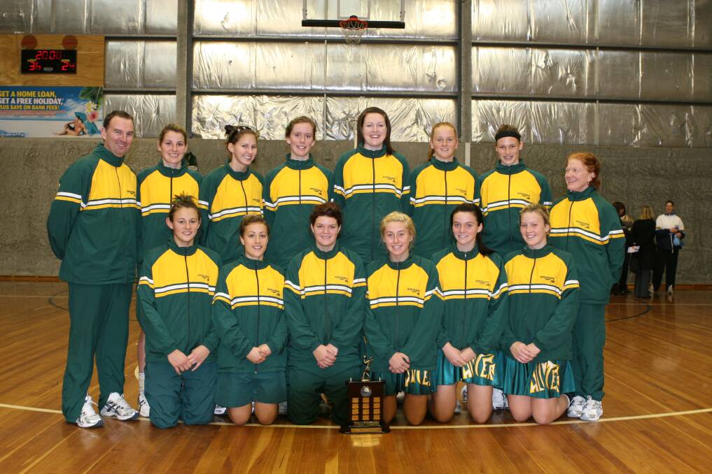 FLASHBACK: A team shot of the 2007 Hunter Academy of Sport netball squad, including GWS Giants Netballer Samantha Poolman (fourth from the right, back row).
