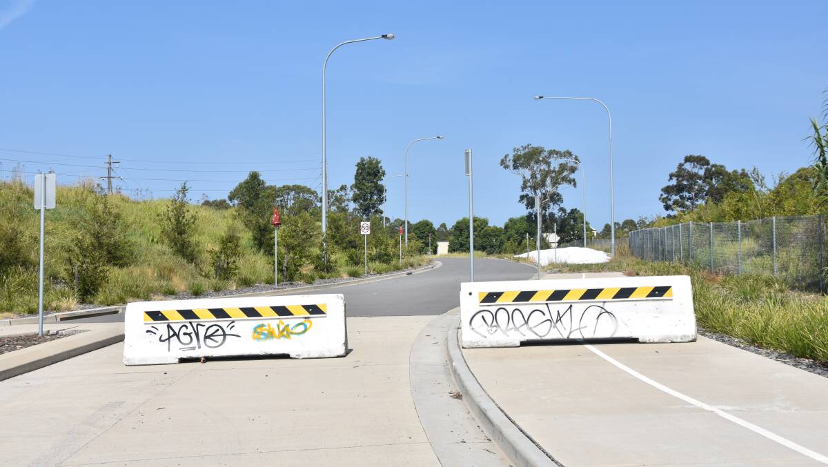 ROAD TO NOWHERE: The section of Stockland Drive approaching the proposed bridge. 