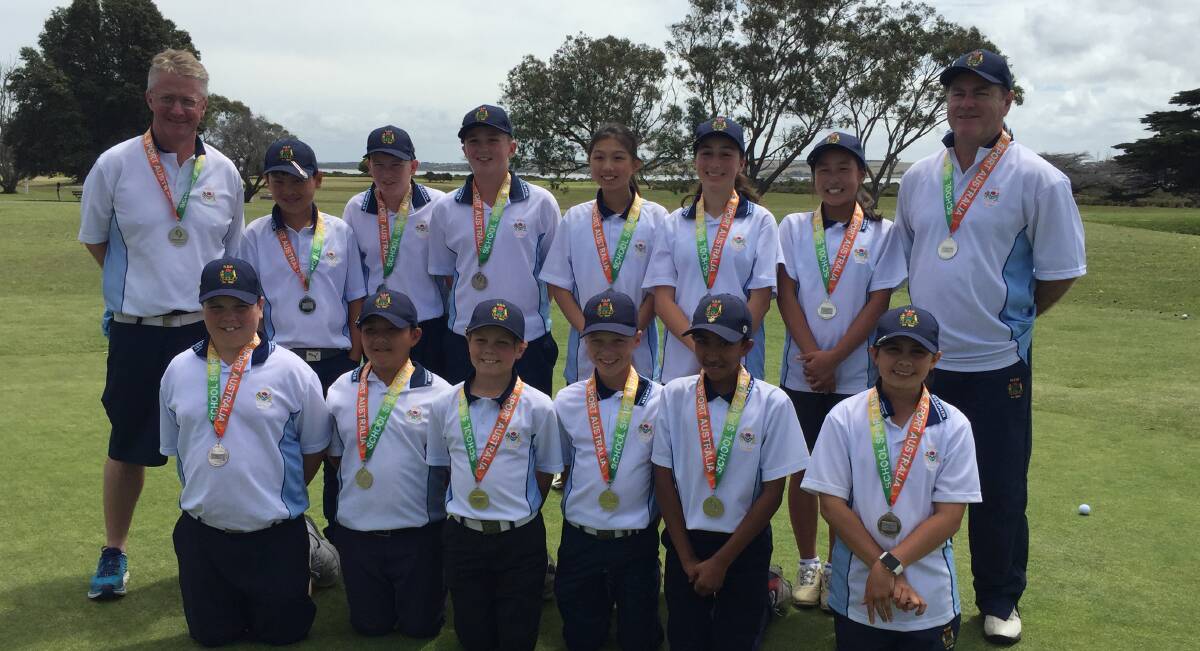 TEAM FOCUS: The NSW team at the SSA Primary Golf Championship. 