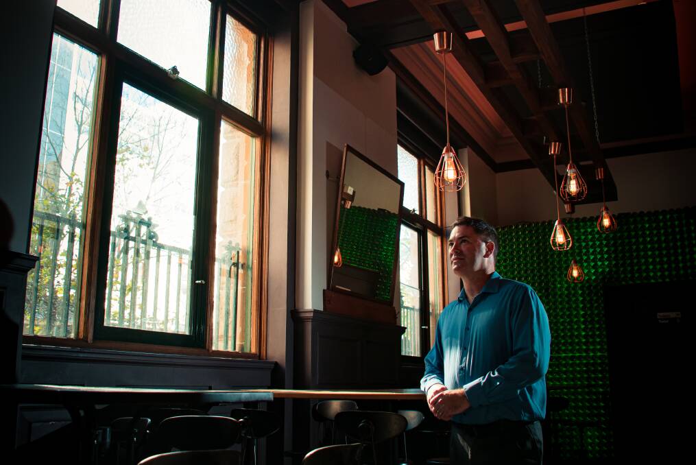 CLOSING: Tim Bohlsen contemplates what might have been at Reserve, the bar and restaurant he opened almost six years ago with three other owners. The business has not recovered from disruptive city works. Picture: Simon McCarthy 