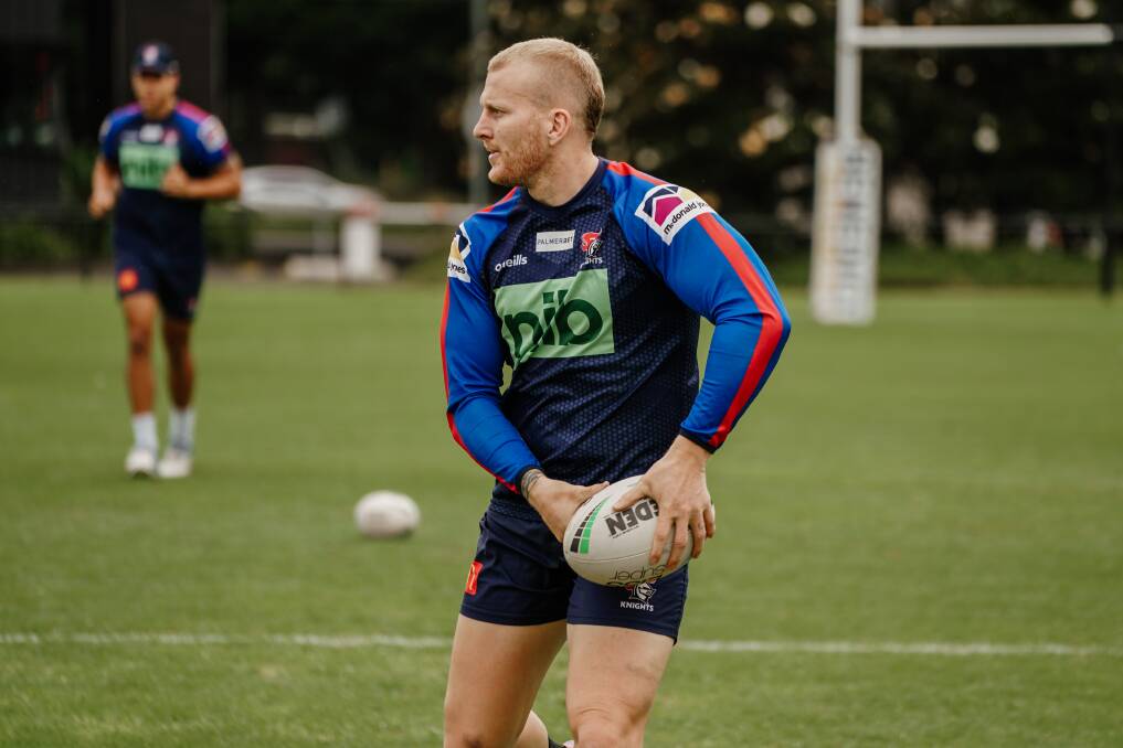 MATURING: Knights forward Mitch Barnett said the birth of his first child recently had given him a "new lease of life". Picture: Newcastle Knights 