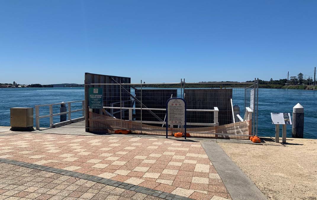 GOING: The fenced-off Belmont Street jetty last year. The jetty is being demolished for an upgraded structure due to open in early 2021. 