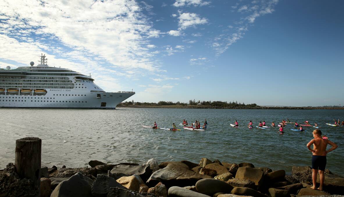 TOURISM: A cruise ship departs the Port of Newcastle earlier this year. Picture: Marina Neil