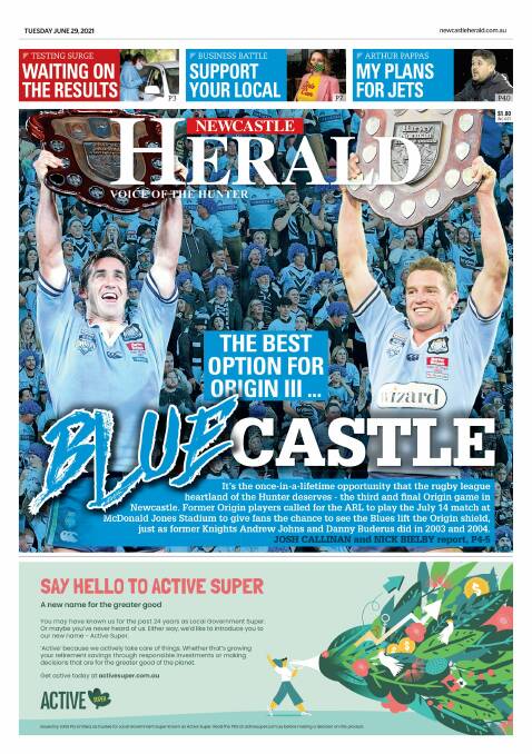 The Herald's campaign to bring Origin III to Newcastle in 2021. 