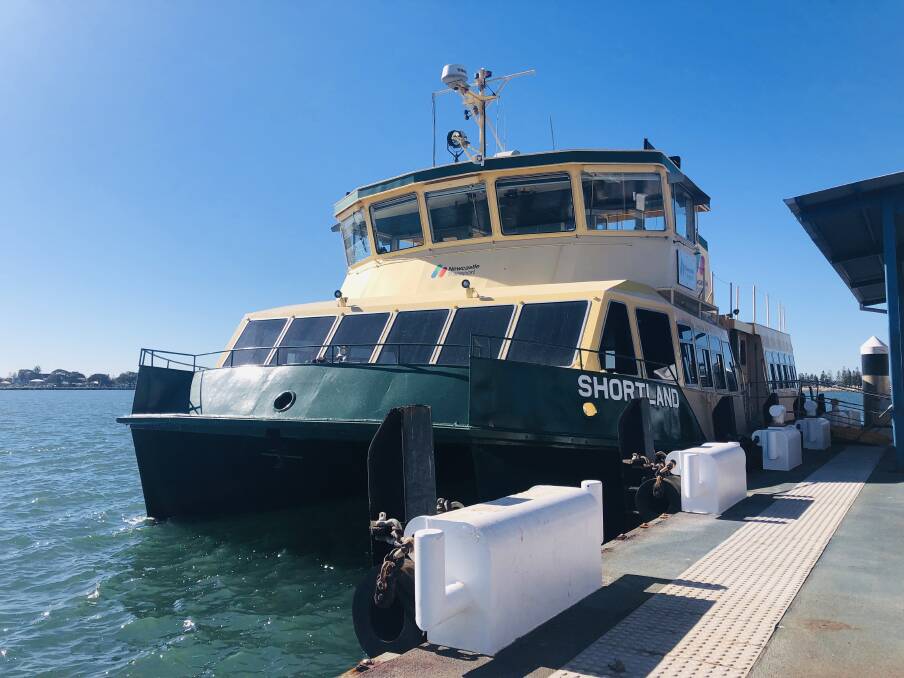 ON THE WATER: The Stockland ferry at Queen Wharf on Tuesday. The ferry now has four wheelchair spaces, four surfboard racks and four spaces for bikes. 