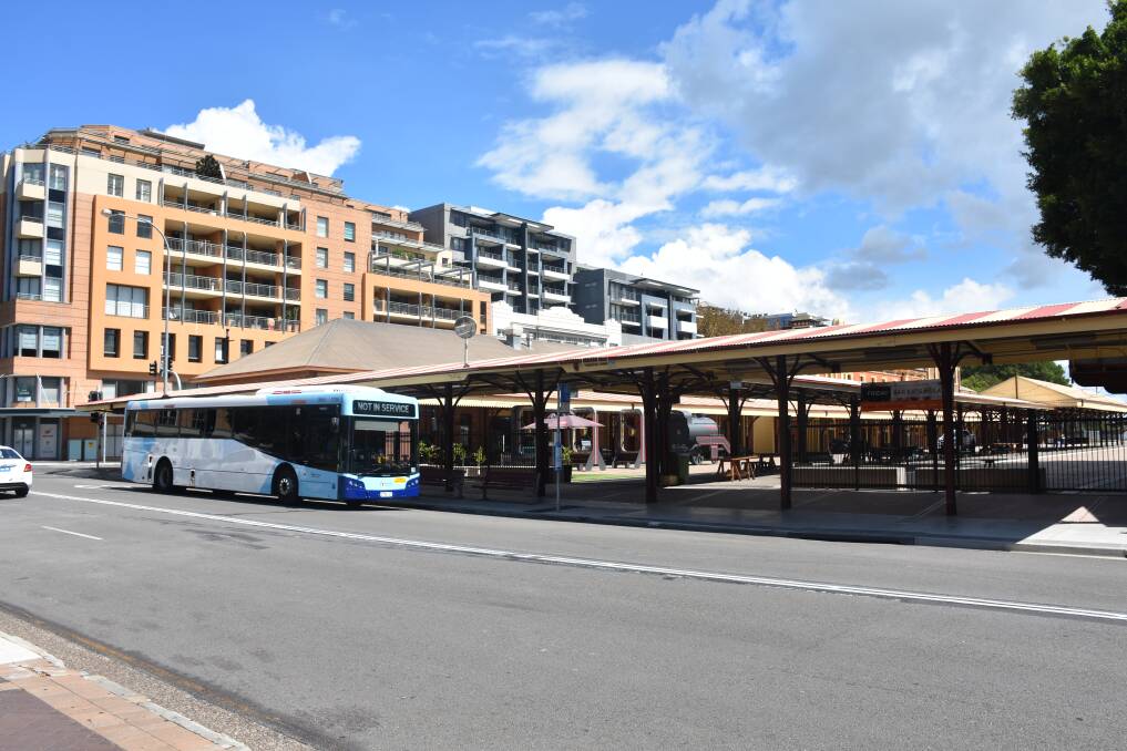 FULL CIRCLE: A bus outside The Station on Watt Street, where the new layover site is planned for - not in the old space on the corner of Watt Street and Wharf Road.