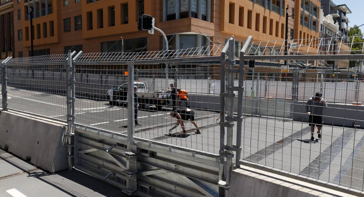 SAFETY: The tram tracks will be covered for the race. 