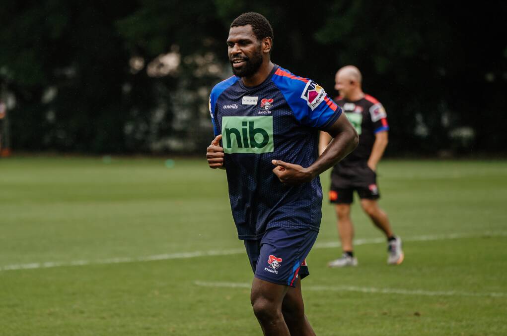CAREER SAVER: Edrick Lee is raring to go after signing a one-year deal with the Knights. Lee, who has made just 25 NRL appearances in three seasons, has not play a competitive match since debuting for Queensland in late 2020. Picture: Newcastle Knights