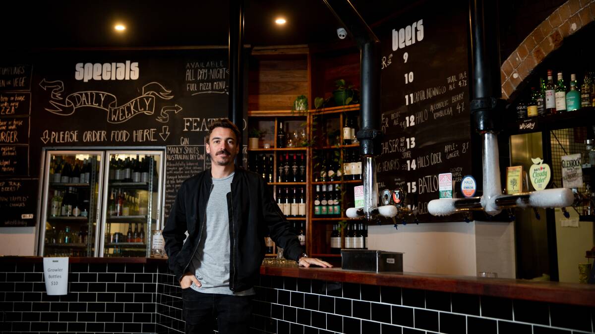 RETURN: John Elsley at the bar of The Whistler, which will open to diners next week. Picture: Marina Neil